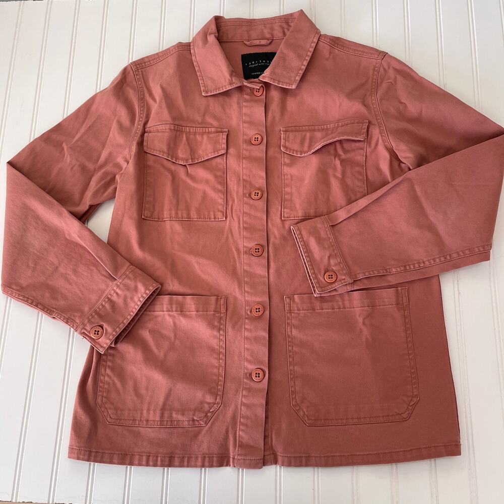 Sanctuary Dusty Blush Pink Four Pocket Cargo Utility Jacket Size Womens Small